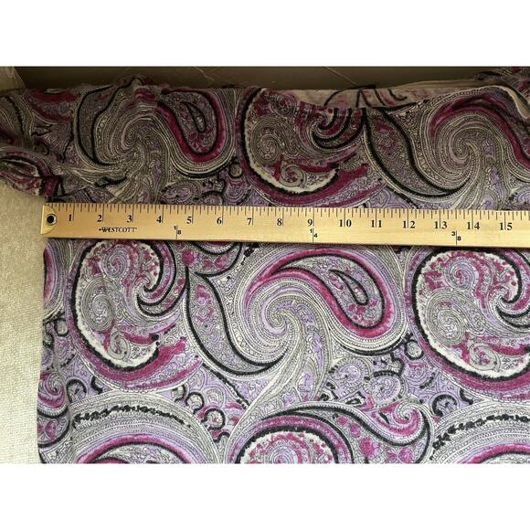 Talbots Sweater Petite 2X Purple Gray Paisley Pure Merino Wool Knit Pullover Top - Picture 4 of 13